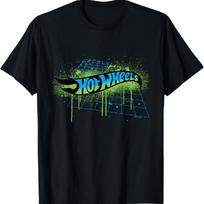 Hot Wheels - Logotipo purškimo marškinėliai L juoda