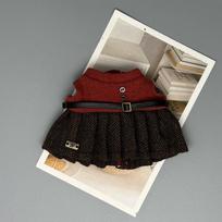 For V1 V2 V3 Labubu Clothes College style set Melad color scheme for autumn atmosphere dressing Labubu Caramel colored outfit brown