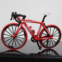 Creative 1/10 Alloy Bicycle Model Diecast Simulates Display The Miniature Bicycle Toy Descend The Mountain Bike Model Playthings Present raudona