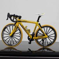 Creative 1/10 Alloy Bicycle Model Diecast Simulates Display The Miniature Bicycle Toy Descend The Mountain Bike Model Playthings Present geltona