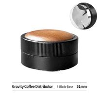 Constant Force Espresso Tamper Stainless Steel Ripple Base Spring Loaded Coffee Tamper 58mm 53mm 51mm Constant Pressure gray
