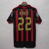 0607 AC Milan marškinėliai UEFA Čempionų lyga Nr. 22 Kaka namų ir išvykos trumpomis rankovėmis futbolo marškinėliai retro gerbėjams Kaka xl size (height 180-185cm)