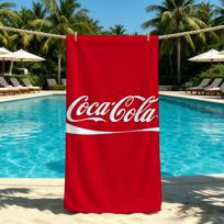 C-Coca-Cola-ES Madingas Logotipas Rankšluostis Lauko Stovyklavimui Paplūdimio Rankšluostis Super Sugeriantis Greitai Džiūstantis Vasaros Rankšluostis 70cm×140cm red