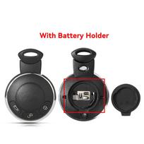 KEYYOU Replacement 3 Buttons Remote Smart Card Car Key Shell Cover Case FOB For BMW Mini Cooper R56 2007-2014 With Battery Holder black