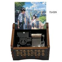 Anime Your Name Music Box Main Theme Zenzenzense Song Wooden Musical Home Office Ornament Friends Birthday Festival Small Gift 3 71-E29-wind