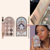 Flower Knows Swan Ballet 6 Eyeshadow Palette Matte Shimmer Pearl Glitter Waterproof Highly Pigmented Long Lasting Makeup