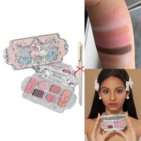 Flower Knows Swan Ballet 6 Eyeshadow Palette Matte Shimmer Pearl Glitter Waterproof Highly Pigmented Long Lasting Makeup