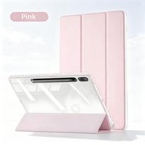 Case for Samsung Galaxy Tab A8 A9 A11 S6 S9 S10 FE Lite 10.4 10.5 10.9 11 SM-X231 X210 Transparent Acrylic Shell Auto Wake/Sleep Tab A11 8.7-inch white