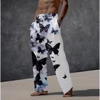 Men's 3D Parrot Printed Baggy Casual Trousers,  Elastic Drawstring Waist with Pockets, for Spring Summer Home Outdoor Vacation 8XL balta