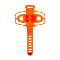 Shockproof Cycling Phone Holder Flexible Silicone Bike Phone Brackets Nonslip Handlebars Road Bike Navigations Strap oranžinė