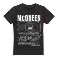 Cars Lightning McQueen Outline T-Shirt S-5XL, Black 4XL black