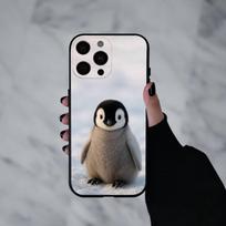 Gyvūnas P-Pingu Pingvinas Telefono dėklas iPhone 17pro,16,15,14,13,12,11 Plus,Pro Max,XS,Minkštas Silikoninis Juodas Dangtelis iPhone15promax