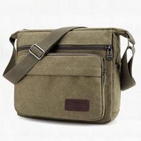 Fashion Men Canvas Crossbody Shoulder Messenger Bags Man Cross Body Bag Casual Multi Function Portable Male Bags gray