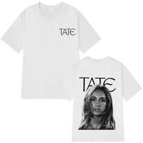 Dainininkės Tate McRae 2026 m. turo marškinėliai su spauda Vyrams Moterims Estetinis Trend T marškinėliai Unisex Vintažiniai Hip Hop Gatvės apranga Tee Y2K Gotikiniai Medvilniniai Oversized T marškinėliai M white