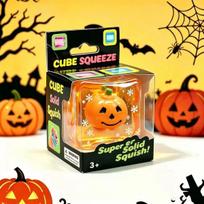 Halloween Glow-in-the-Dark Quirky Cute Cube Soft Cartoon Squeeze Toy ASMR Stress Relief Party Favor Color box black