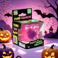 Halloween Glow-in-the-Dark Quirky Cute Cube Soft Cartoon Squeeze Toy ASMR Stress Relief Party Favor Color box
