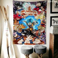 Dragon Ball Super Wall Tapestry Aesthetic Wall Hanging Printed Fabric Blanket Decorative Tapestries For Bedroom Living Room Home Decor 150cm x 200cm
