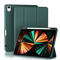 „iPad Air 4 Case“, 10,9 colio, 2020 m. „iPad Air“ 4 kartos dangtelis A2316 A2324 A2325 A2072, išmanusis dėklas, skirtas „iPad Air“(4-oji)Pieštuko laikiklio dangtelis iPad air 5 10.9 2022 tamsiai žalia spalva