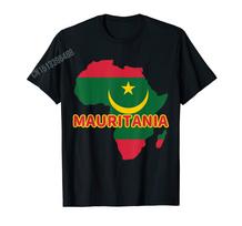 ZX More Design Mauritania Mauritanian Pride Flag Map Africa Print TShirt For Men Women T Shirt Tops Cotton Tees 4XL