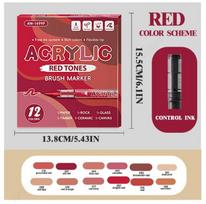 84 Colors Acrylic Paint Markers, With Direct-Liquid Ink System, Brush Tip, For Wood, Glass, Fabric And DIY Crafts Art Supplies brown