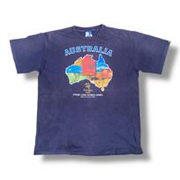 Vintage Sydney 2000 Olympic Games Shirt Colourful Map of Australia Retro Sportswear Athletic Fashion Style Size L 100 blue