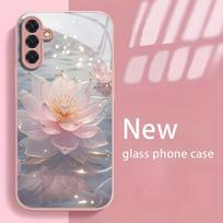 Tempered Glass Phone Case For Samsung S25 Ultra S26 S24 S23 S21 FE S22 Plus A56 5G A57 A55 A54 A17 A36 A53 A52S A34 Cases Cover Galaxy S22 Ultra 5G white