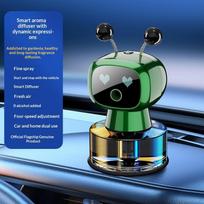 Smart Car Air Freshener Rechargeable Car Aroma Diffuser Smart Eyes 4 Levels Of Adjustable Intelligent Car Diffuser black