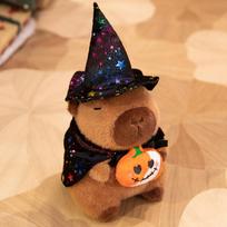 Halloween Pumpkin Capybara Plush Toy Capibara Anime Fluffty Toy Cute Doll Stuffed Animals Soft Doll Plush Christmas Gift 20cm oranžinė