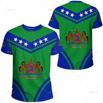 The RepublicOf Lesotho Map Flag 3D Printing T Shirt Lesotho Coat Of Arms Graphic Short Sleevs T Shirts Vintage Mens Clothing Top 5XL blue
