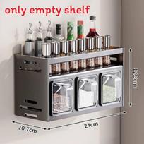 Sieninis anglies plieno prieskonių organizatorius su nuimamomis lentynomis virtuvės reikmėms Double 3Compartments