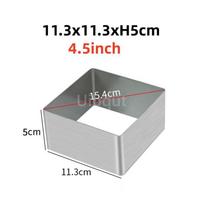 5cm Height 7cm to 25cm 12inches Square mold Shape 304 Stainless Steel Mousse Ring Cake Molds Baking tool  baking accessories 1 pcs