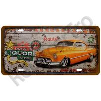 Garažas Automobilis Retro Route 66 Skardinės Plokštelė Metalo Ženklas Plakatai Ant Sienos Skardinis Ženklas Vintažinis Plakatas Namų Dekoras Meno Kambario Dekoracija white