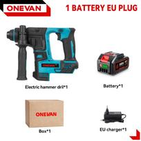ONEVAN Berankovė elektrinė perforatorius-atsuktuvas Nešiojamas 24MM Daugiafunkcis belaidis suktukas-plaktukas įrankis Makita 18V baterijai 1Battery 1EU Charger
