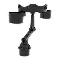 Creative Cup Holder Mount Tray Adjustable Car Tray Food Table Phone Mount Holder 360 Swivel Arm 360 Degree Rotation gray