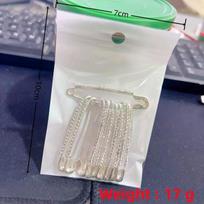 Waist-Cinching Rhinestone Safety Pin: Women's Sweater Brooch & Anti-Exposure Accessory white