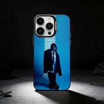 Billie B-BLUE Eilish dainininkės telefono dėklas, skirtas iPhone 17,16,15,14,13,12,11 Plus,Pro Max,XS,Spalvotas sidabrinis telefono dėklas iPhone17