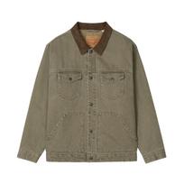 Levis Vintage Work Style Quilted Warm Jacket Denim Coat Men jackets 007X3-0001 M gray