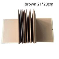 Kraft popieriaus akordeono nuotraukų albumas Dovanų sulankstomas DIY staigmena Nuotraukų knyga, kuri nustebins INS Šeima 28X21cm ruda