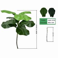 9/15/23 Leaves Artificial Ficus Lyrata Big Size Green Fake Palm Plant DIY Ornament Photo Props Large Green Tree Living Room black