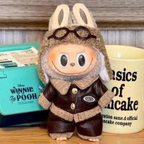 For 17cm Labubu Clothes trend cool boy set Labubu doll Clothing fashion sweatshirt Outfit DIY decoration replace Accessories brown