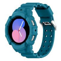 Dėklas+Apyrankė Samsung Galaxy Watch 4/5 44mm 40mm silikoninė Be tarpų apyrankė correa Apsauginis dangtelis Galaxy watch 5 dirželis 20mm Galaxy watch 5 40mm black