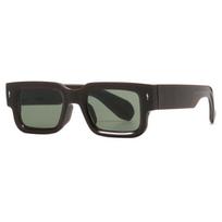 Unisex European-Style Square Sunglasses with Arrow Studs As Shown black