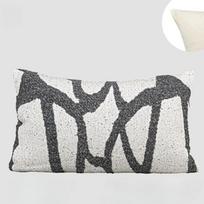 Moderni paprasta pagalvės užvalkalas Vilnos mišinys Abstraktaus geometrinio rašto Pagalvių dėklas Dekoratyvinis 30X50 50X50 Sofa svetainė namai Peach skin 18*18(CM)-1Pcs gray