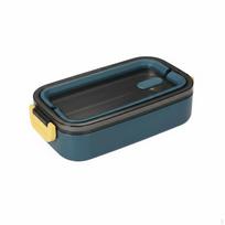 304 Stainless Steel Insulated Lunch Box, Leakproof Bento, Double Compartment, Microwave Safe for melsvai žalia