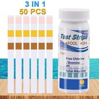 Chlorine pH Test Strips Accurate Quick Read Water Tester Paper for SPA Swimming Pool Aquarium Fish Tank Use one size white