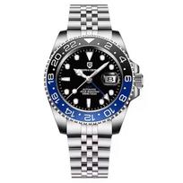 PAGANI DESIGN 40MM Batman Luxury GMT Men Mechanical Watch Jubilee Bracelet Sapphire Glass Men Automatic Watch for me black