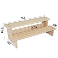 Pakopinė medinė vitrina Figūrėlių stendas Tortų ir desertų stendas Augalų stendas 2 Layer / 30CM