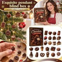 Chocolate-Themed 2D Flat Christmas Advent Calendar Gift Box for Holiday Countdown One Size white