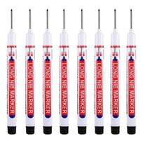 3-100Pcs 20mm Deep Hole Long Nib Markers, Waterproof Long Head Pens for Metal, Bathroom, Woodworking & Decor white