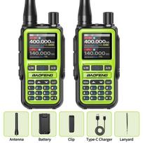 2PCS Baofeng UV-5R Mini Walkie Talkie NOAA Bluetooth Programming USB-C Charging AM Wireless Copy Frequency Full Band FM Two Way